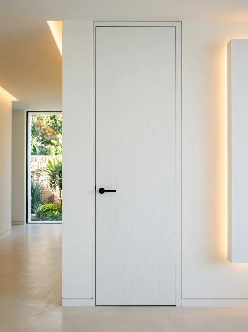 Ash White Premier Soft minimalist luxury villa flush interior door application