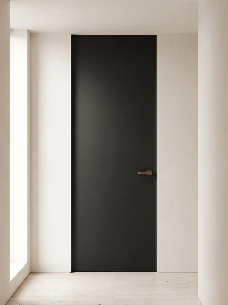 Black Truffle minimalist luxury flush interior door application