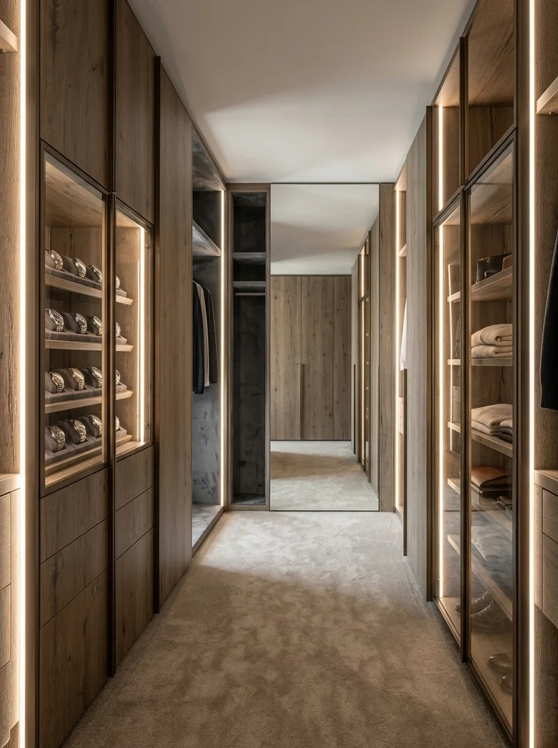 Canyon Flagstaff Oak Soft 409 bespoke cabinetry and architectural wall paneling application
