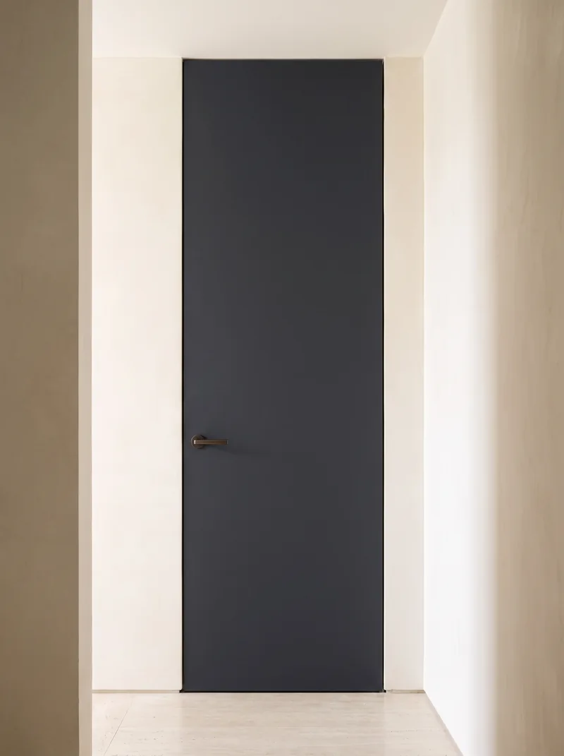 Graphite 504 minimalist luxury flush interior door application
