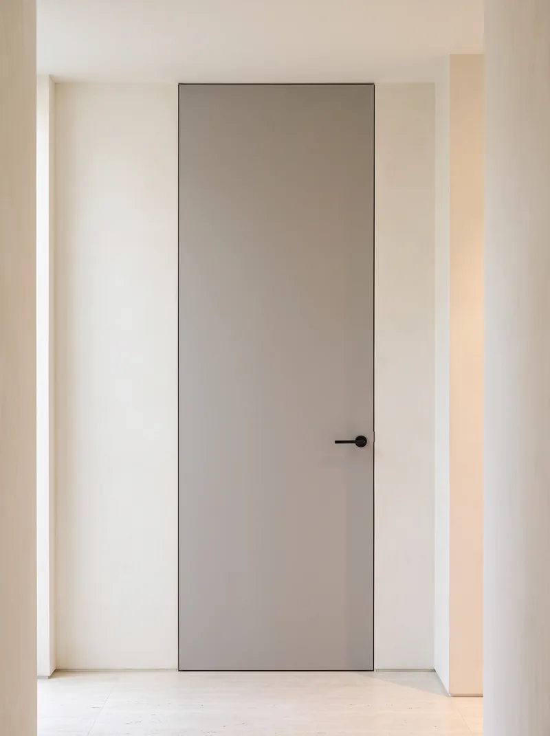 Gray Beige 506 minimalist luxury flush interior door application
