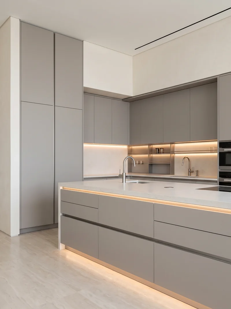 Gray Beige 506 bespoke cabinetry and architectural interior application