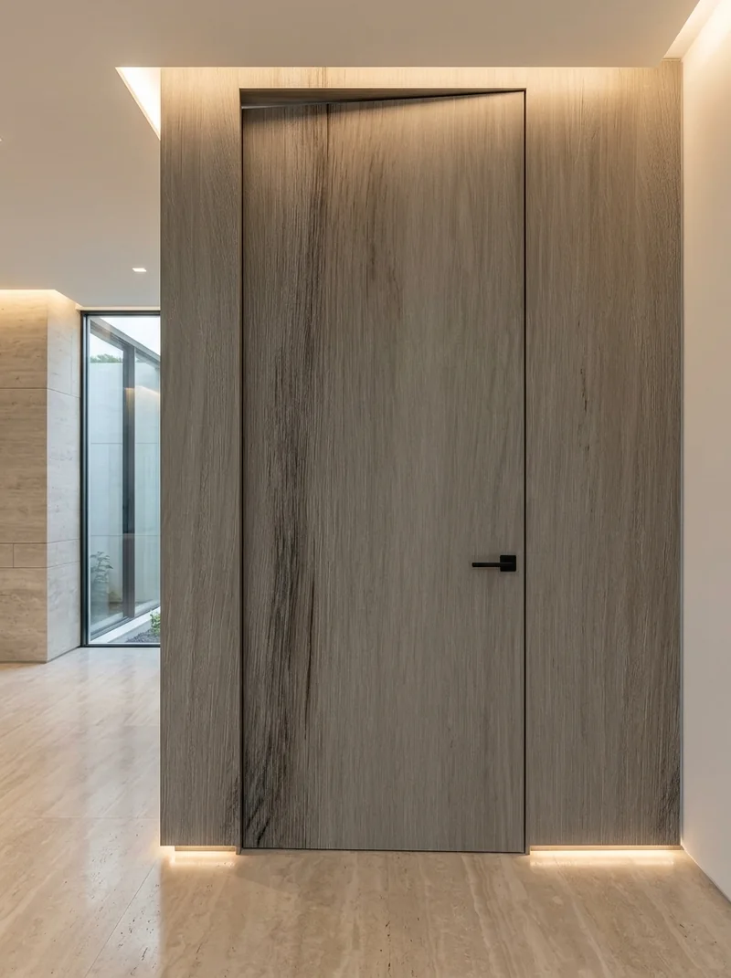 Halifax Oak Loft minimalist luxury villa flush interior door application