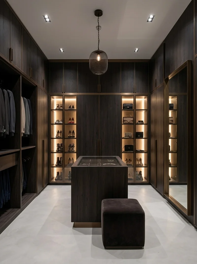 Halifax Oak Stained bespoke cabinetry and architectural wall paneling application