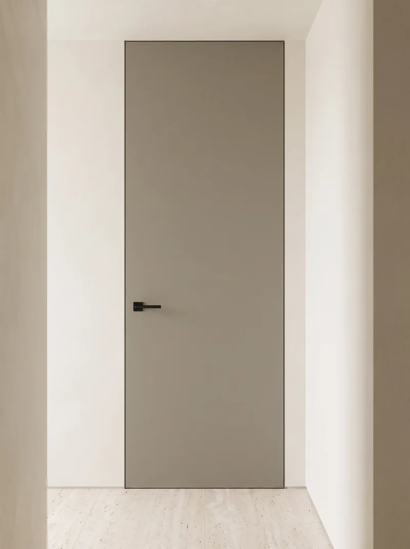 Macadamia minimalist luxury flush interior door application