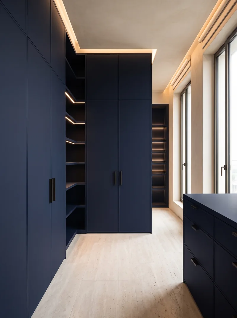 Navy Blue 315 bespoke cabinetry and architectural interior application