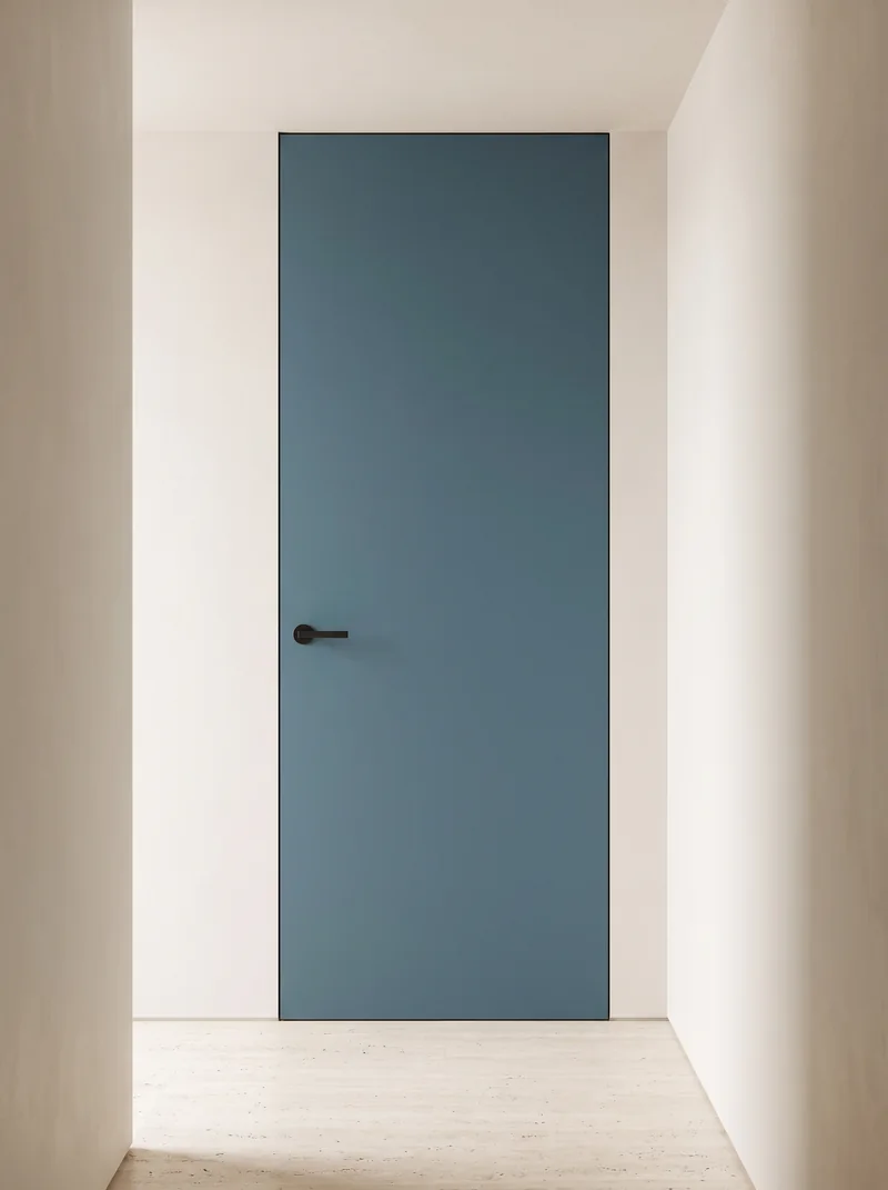 Pastel Green minimalist luxury flush interior door application