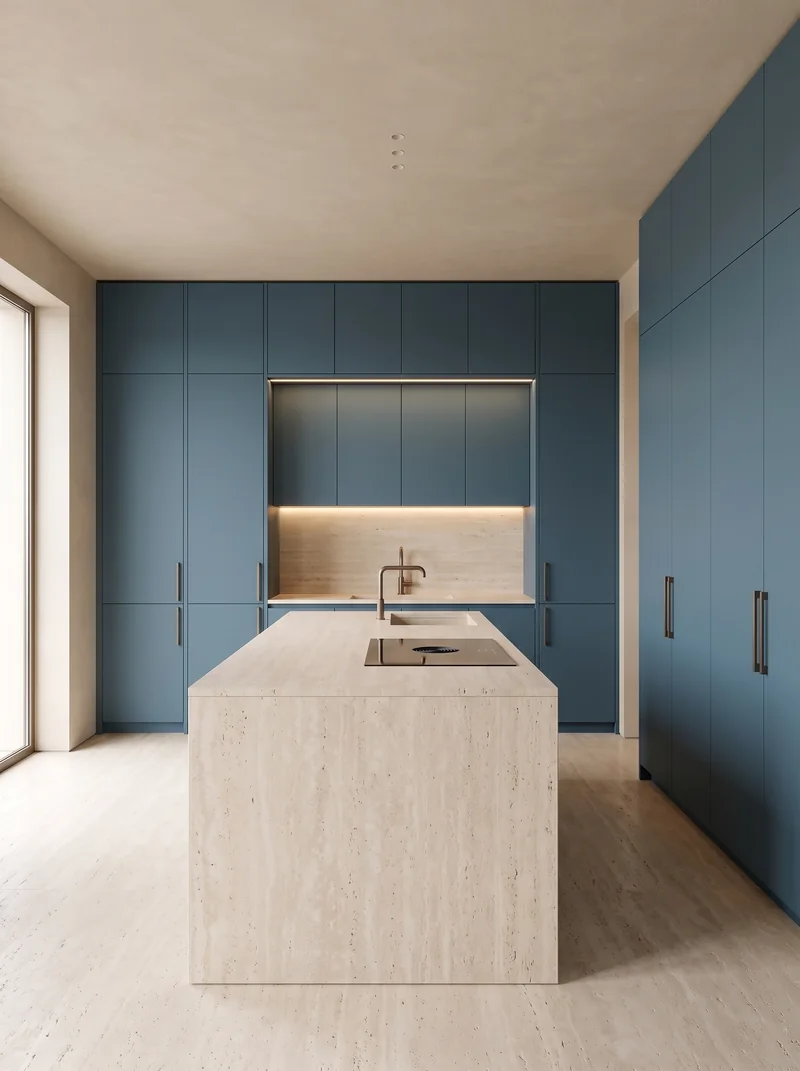 Pastel Green bespoke cabinetry and architectural interior application