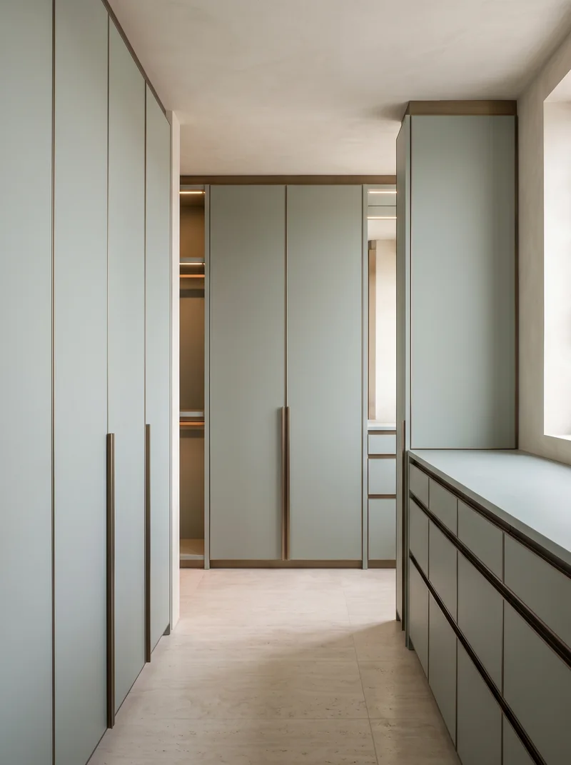 Pistachio bespoke cabinetry and architectural interior application